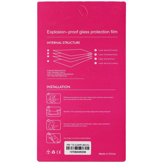 Tempered (Back Glass) Protector (PRO+) for Apple iPhone 8 Plus (Back Glass Only) Cell Phone - Screen Protectors Unbranded    - Simple Cell Bulk Wholesale Pricing - USA Seller