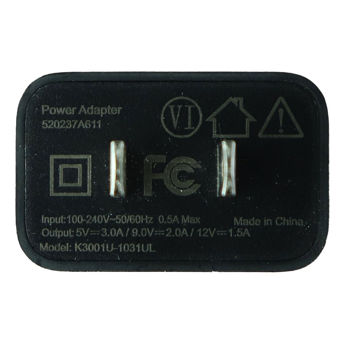 Verizon Fast Charge Single USB Wall Adapter/Charger - Black (K3001U-1031UL) Cell Phone - Chargers & Cradles Verizon    - Simple Cell Bulk Wholesale Pricing - USA Seller