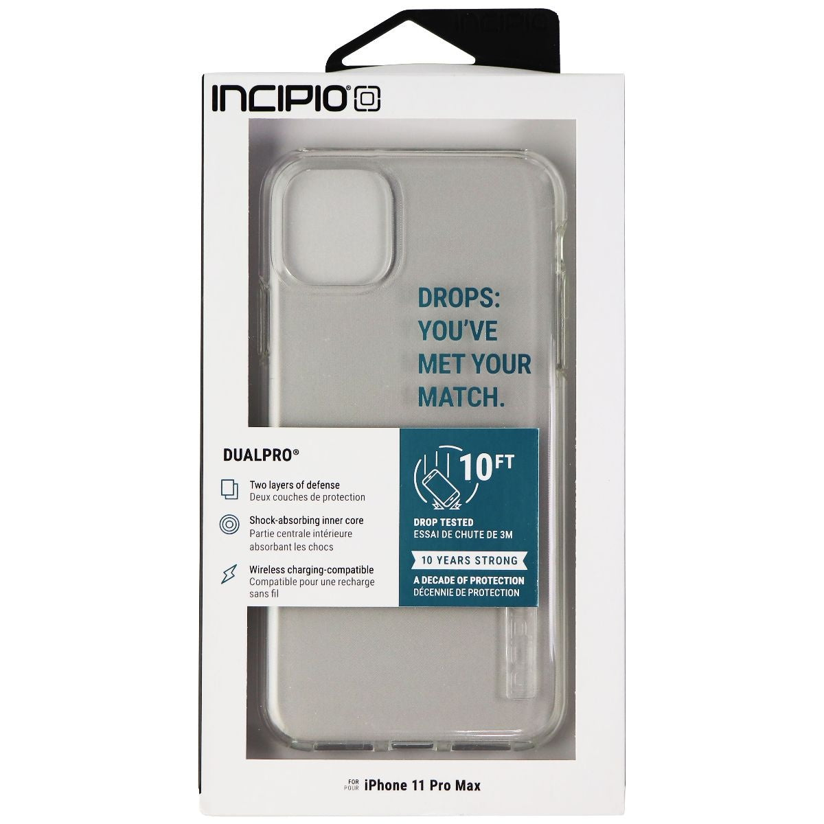 Incipio DualPro Series Dual Layer Case for Apple iPhone 11 Pro Max - Clear Cell Phone - Cases, Covers & Skins Incipio    - Simple Cell Bulk Wholesale Pricing - USA Seller