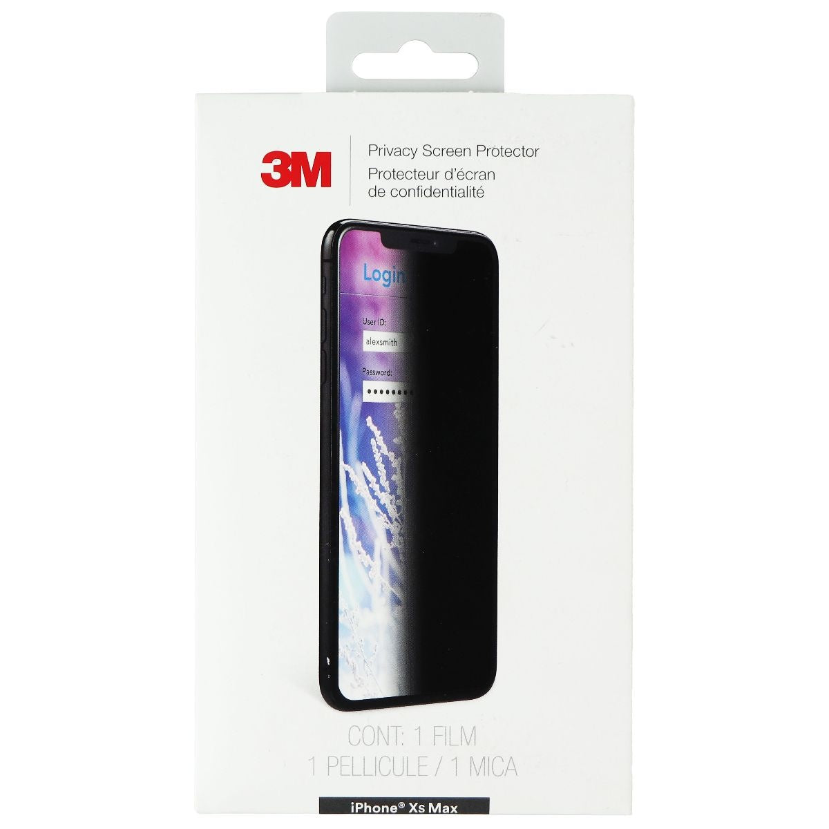 3M Privacy Screen Protector for Apple iPhone Xs Max - Clear / Tinted Cell Phone - Screen Protectors 3M    - Simple Cell Bulk Wholesale Pricing - USA Seller