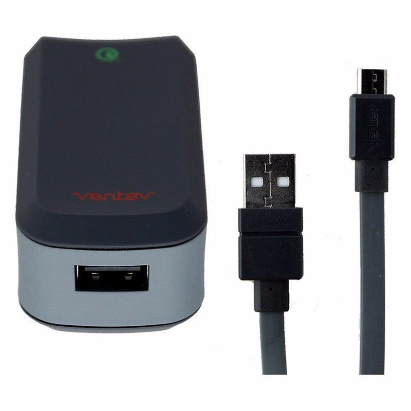 Ventev Wallport r1240 Series 2.4A Wall Charger with Micro-USB Cable - Gray Cell Phone - Chargers & Cradles Ventev    - Simple Cell Bulk Wholesale Pricing - USA Seller