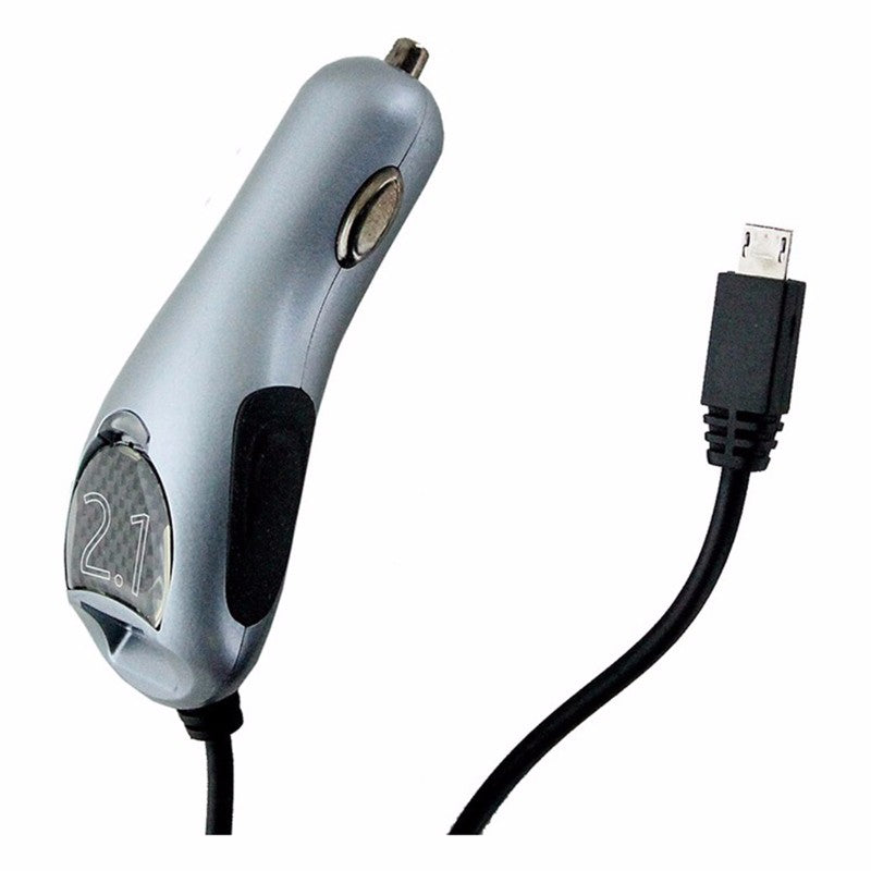 Ventev Car Charger 2.1A with Micro-USB Connector and Extra USB Port - Gray Cell Phone - Chargers & Cradles Ventev    - Simple Cell Bulk Wholesale Pricing - USA Seller