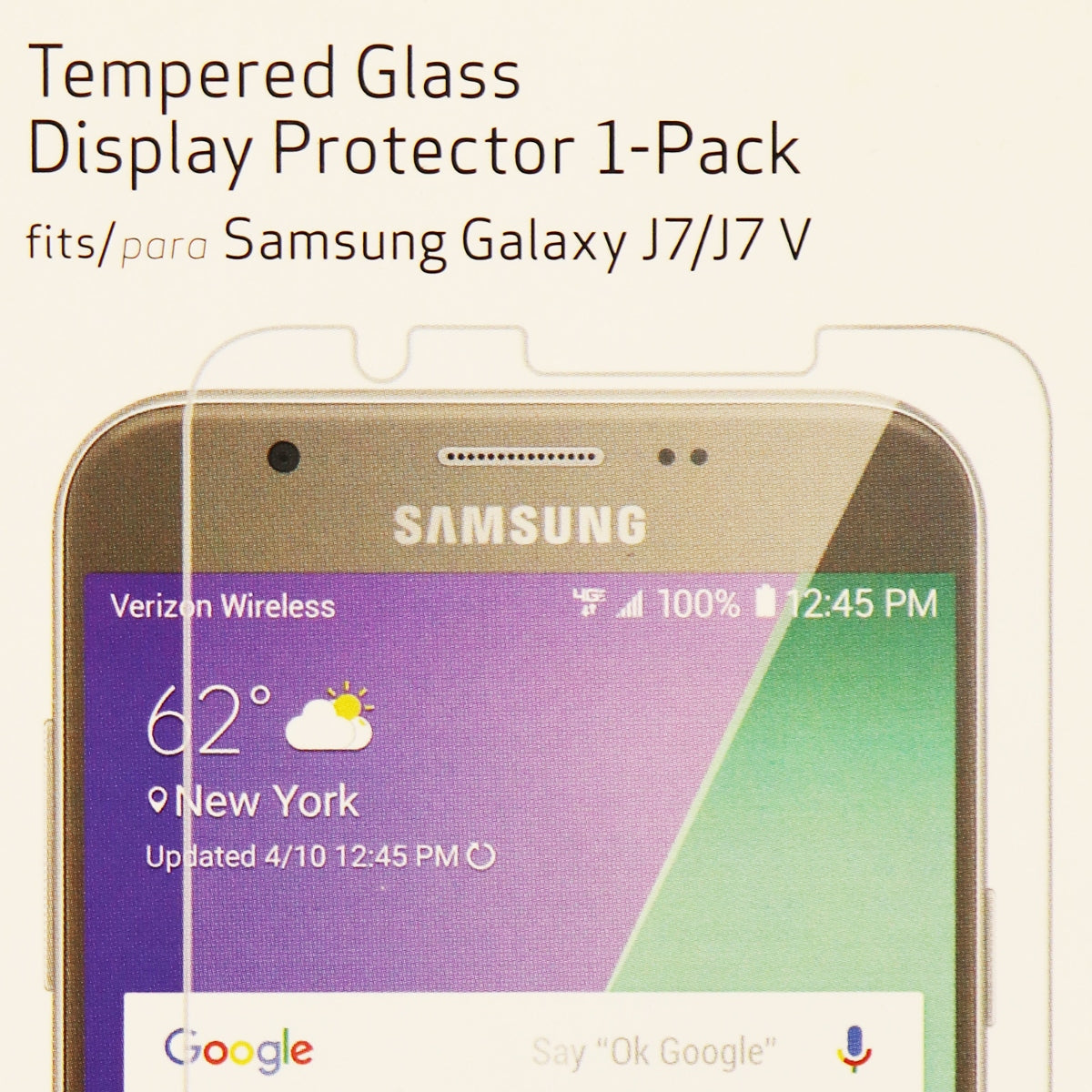 Verizon Tempered Display Protector for Samsung Galaxy J7 - Clear Cell Phone - Screen Protectors Verizon    - Simple Cell Bulk Wholesale Pricing - USA Seller