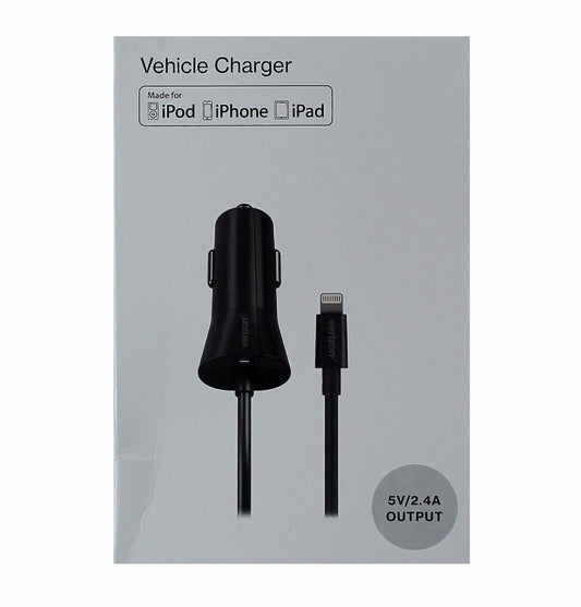 Verizon 2.4A Car Charger for iPhones - Black Cell Phone - Chargers & Cradles Verizon    - Simple Cell Bulk Wholesale Pricing - USA Seller