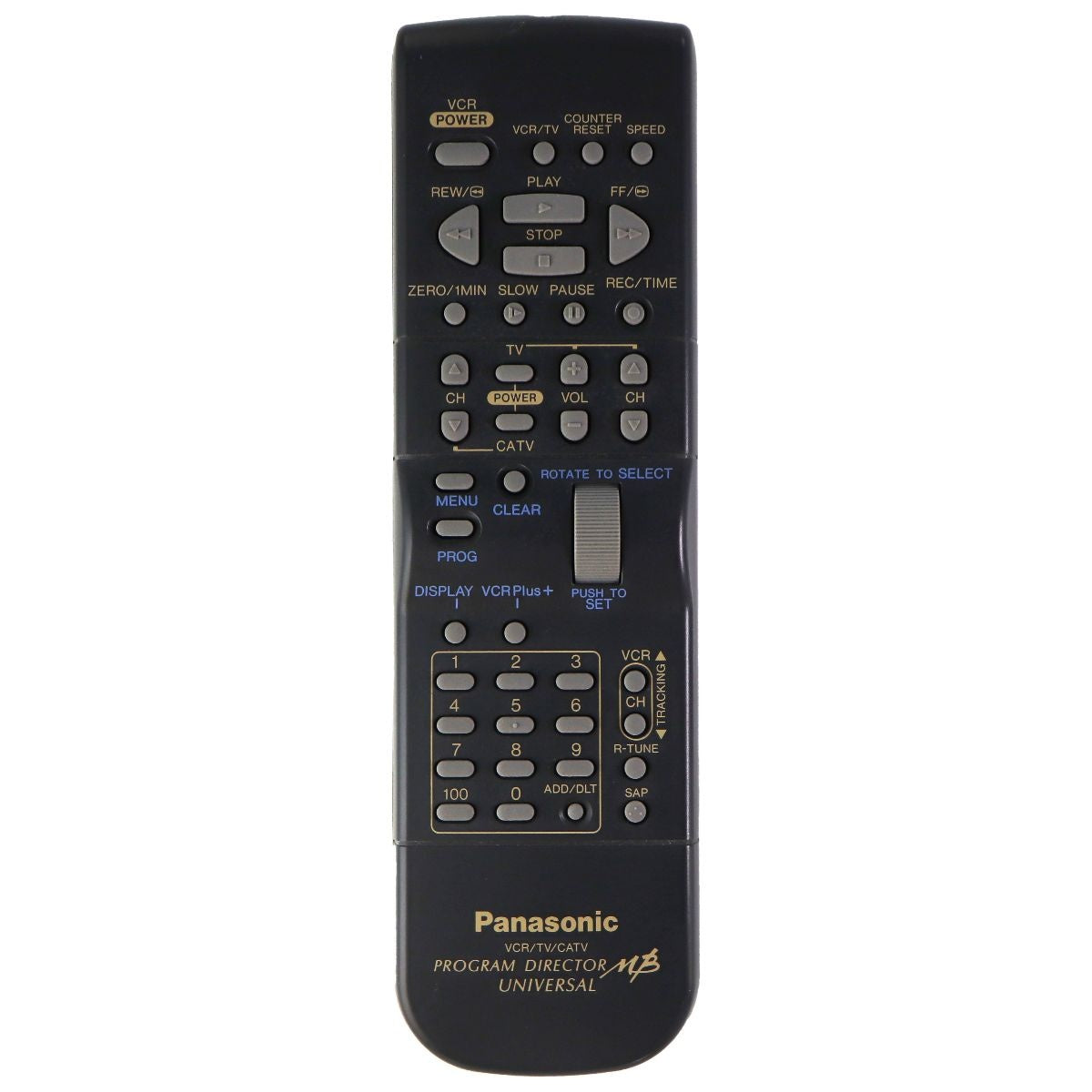 Panasonic VCR/TV/CATV Remote Control (VSQS1412) - Gray TV, Video & Audio Accessories - Remote Controls Panasonic    - Simple Cell Bulk Wholesale Pricing - USA Seller