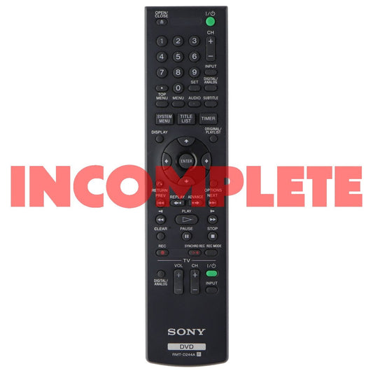 Sony OEM Remote Control (RMT-D244A) for Select Sony Receivers - Black TV, Video & Audio Accessories - Remote Controls Sony    - Simple Cell Bulk Wholesale Pricing - USA Seller