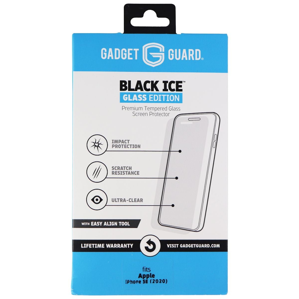 Gadget Guard Black Ice Screen Protector for Apple iPhone SE (2020) - Clear Cell Phone - Screen Protectors Gadget Guard    - Simple Cell Bulk Wholesale Pricing - USA Seller