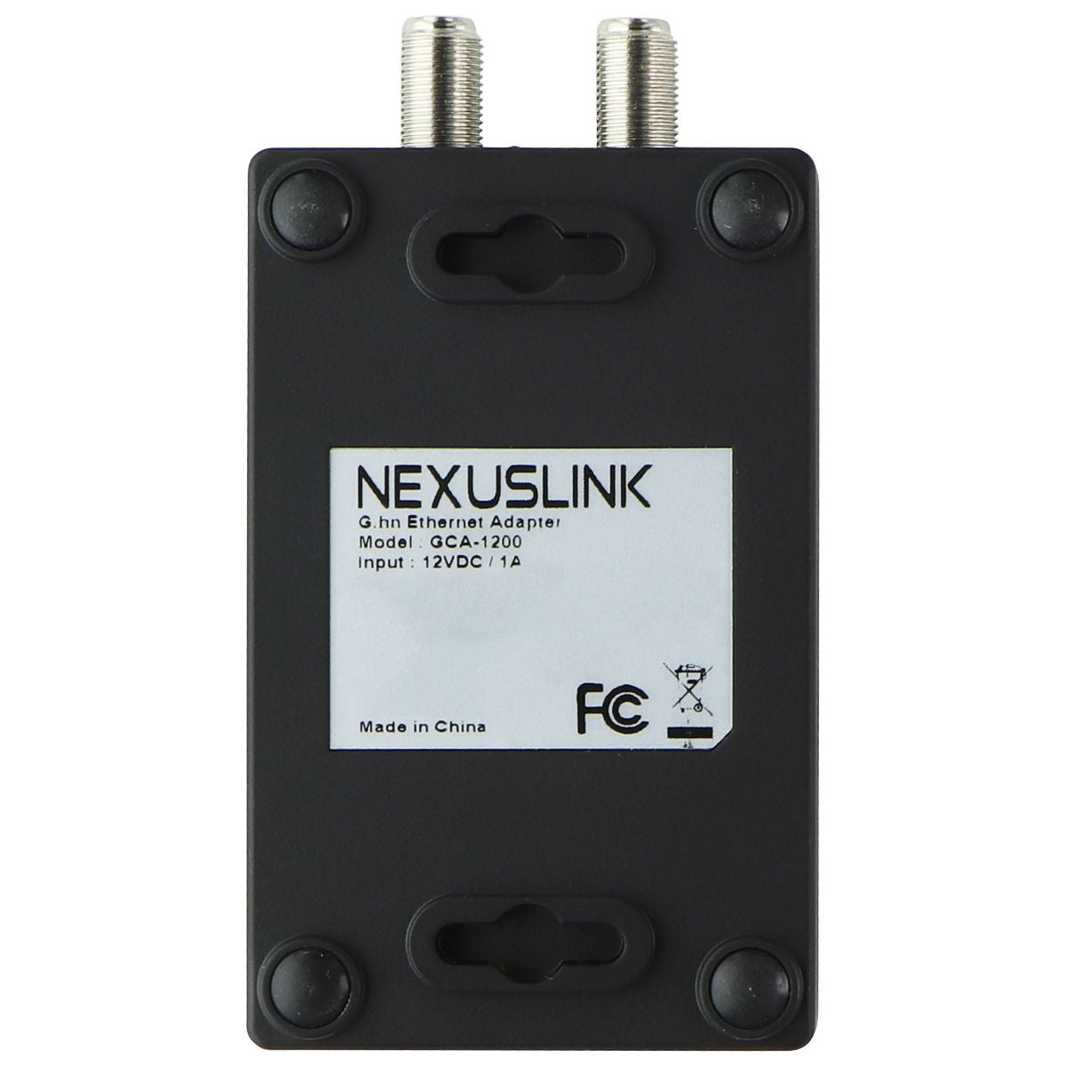 Nexuslink Ethernet Over Coax Adapter (1200 Mbps) Single Unit - Black (GCA-1200) Computer/Network - Splitters, Couplers & Adapters Nexuslink    - Simple Cell Bulk Wholesale Pricing - USA Seller
