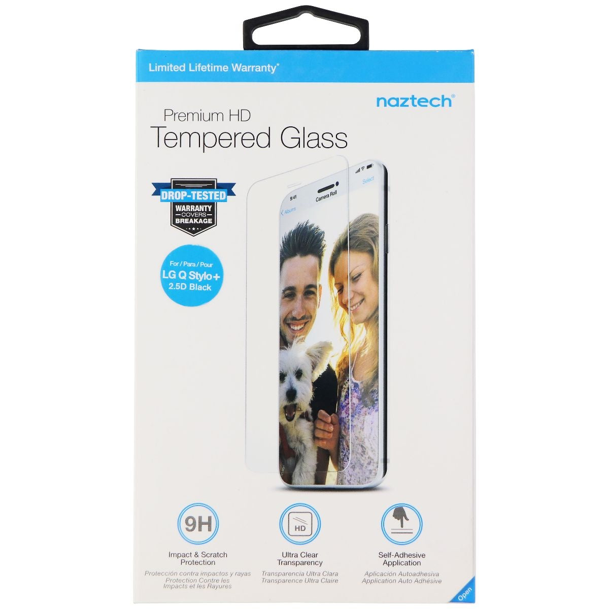 Naztech Premium HD Tempered Glass Screen Protector for LG Q (Stylo+) - Clear Cell Phone - Screen Protectors Naztech    - Simple Cell Bulk Wholesale Pricing - USA Seller