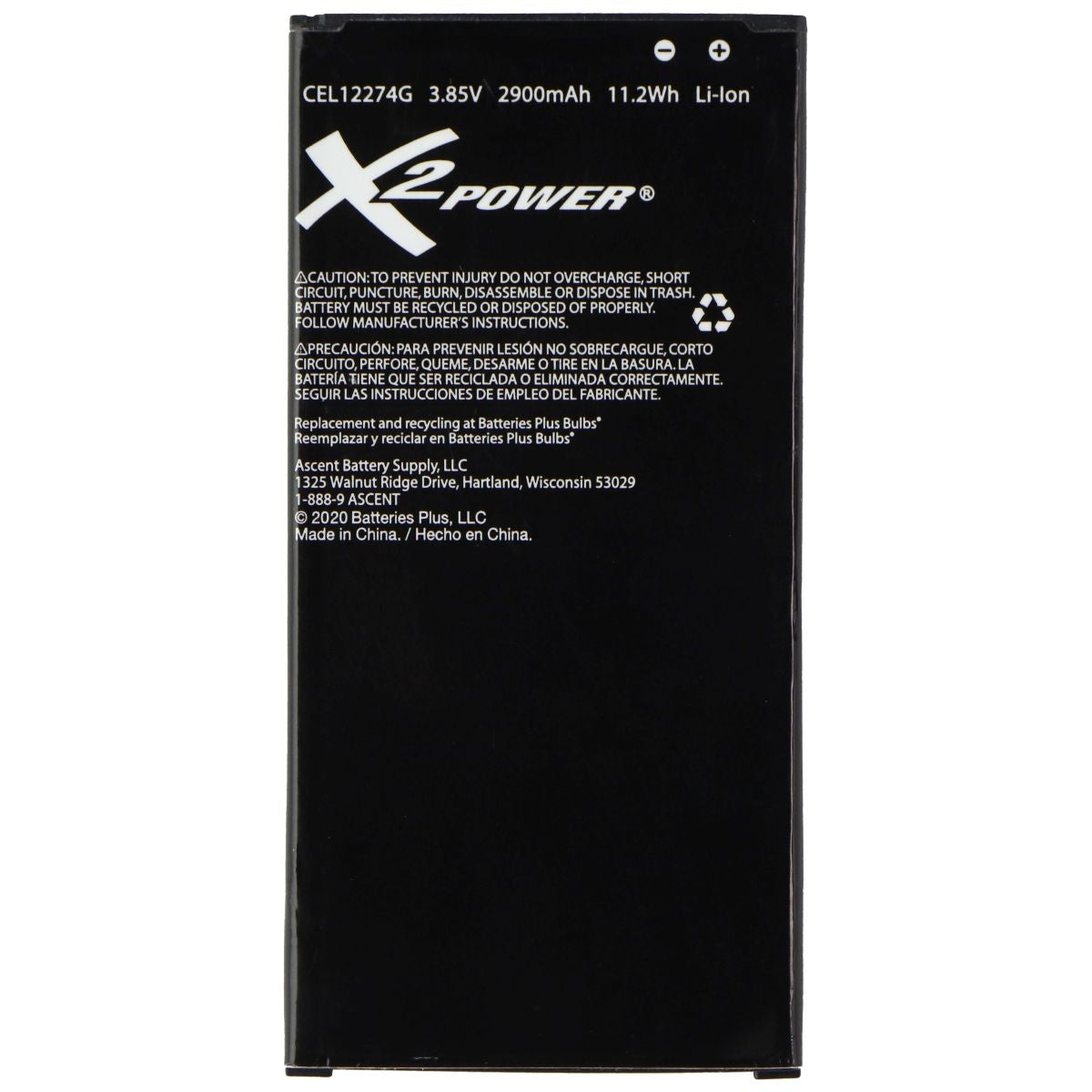X2POWER Lithium-Ion Battery (CEL12274G) (3.85V/2900mAh/11.2Wh) Computer Parts - Power Supplies X2Power    - Simple Cell Bulk Wholesale Pricing - USA Seller