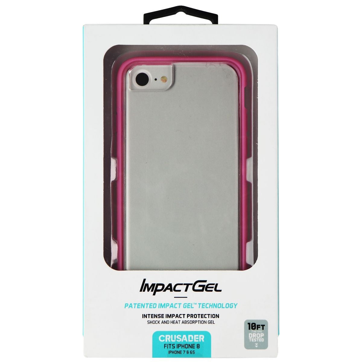 ImpactGel Crusader Case for Apple iPhone 8/7/6s - Clear / Pink Cell Phone - Cases, Covers & Skins Impact Gel    - Simple Cell Bulk Wholesale Pricing - USA Seller