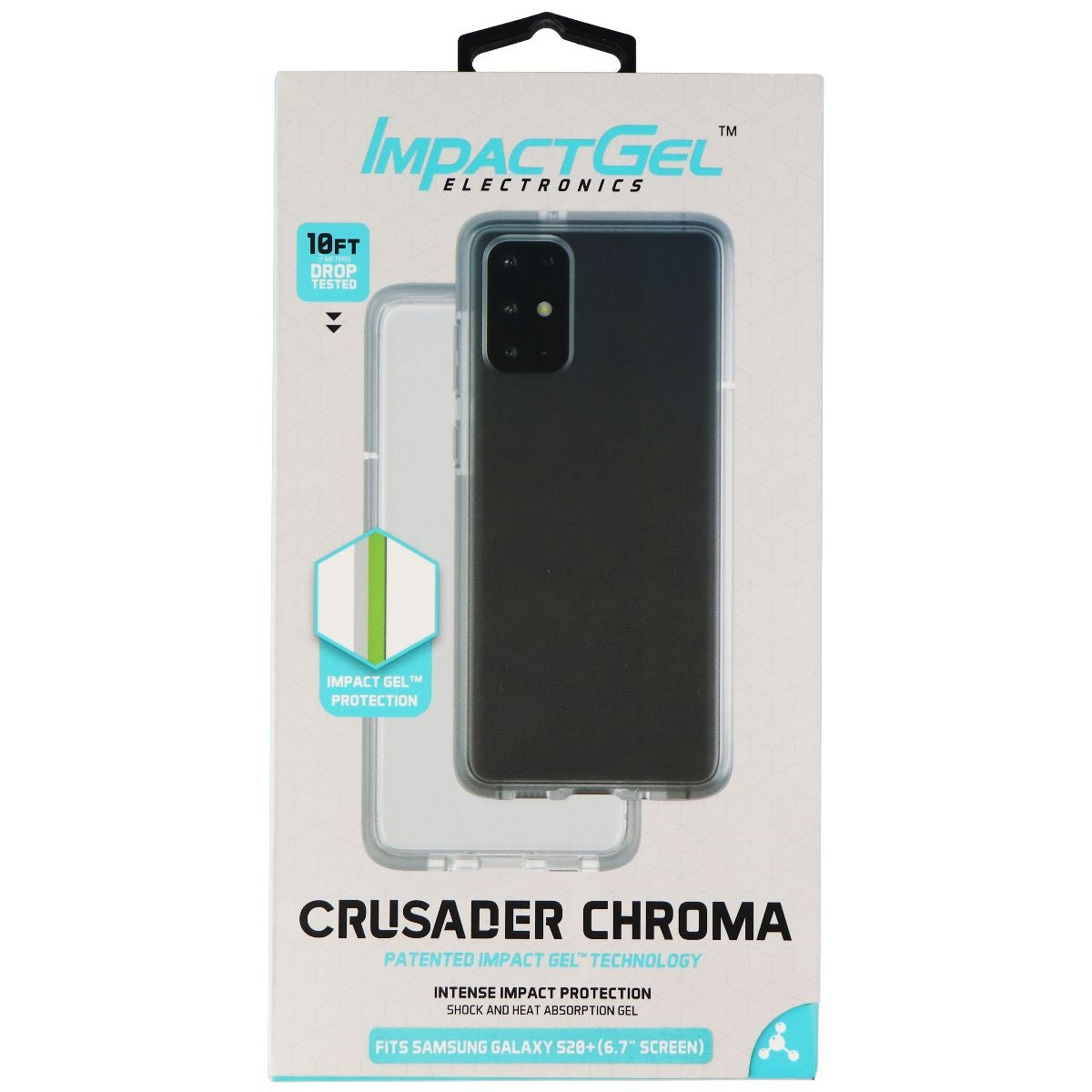 Impact Gel Crusader Chroma Series Case for Samsung Galaxy S20+ (Plus) - Clear Cell Phone - Cases, Covers & Skins Impact Gel    - Simple Cell Bulk Wholesale Pricing - USA Seller