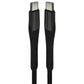 AmpSentrix (3-Foot) USB-C to USB-C Braided Fast Charge Cable - Black Cell Phone - Cables & Adapters AmpSentrix    - Simple Cell Bulk Wholesale Pricing - USA Seller