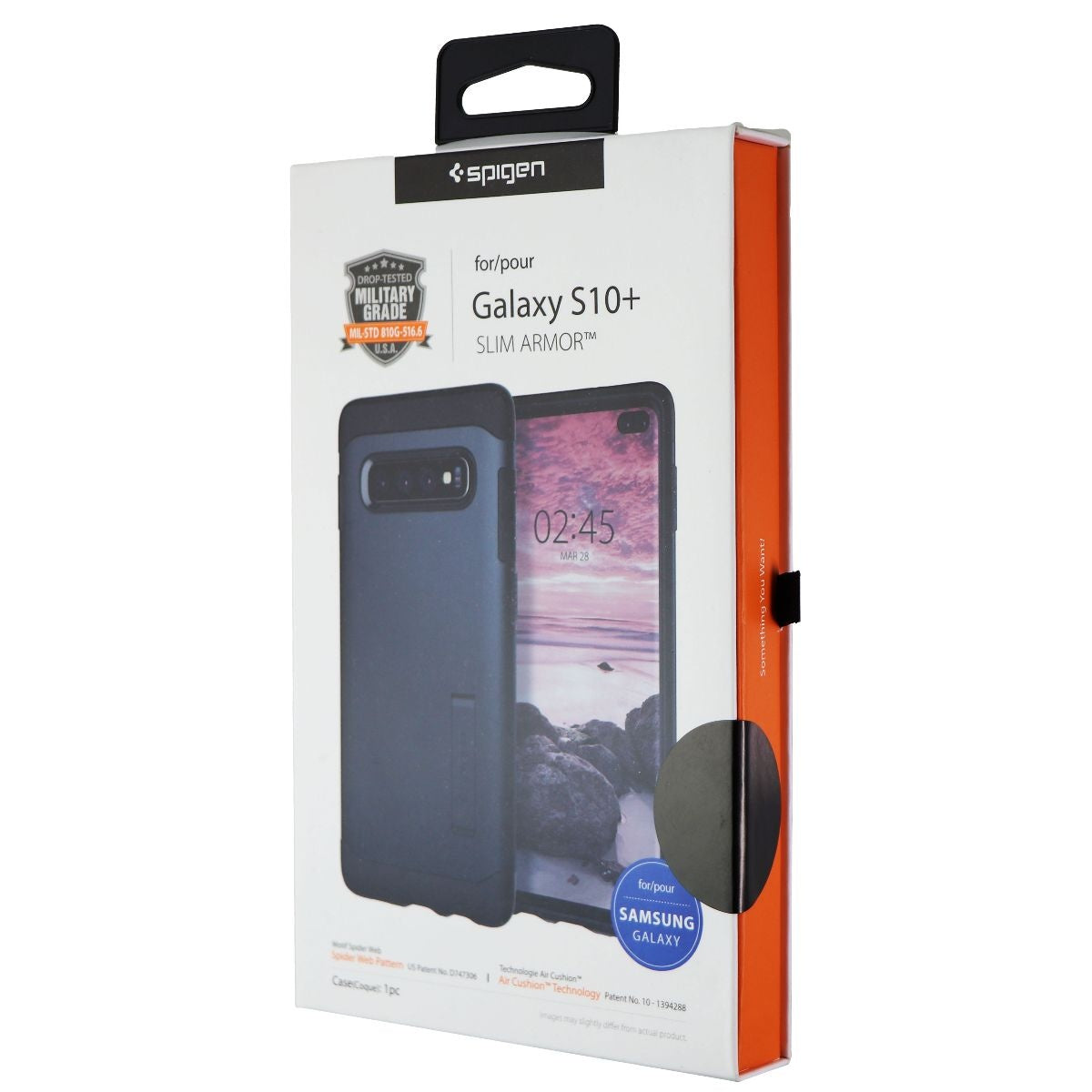 Spigen Slim Armor Series Dual Layer Case for Samsung Galaxy (S10+) - Metal Slate Cell Phone - Cases, Covers & Skins Spigen    - Simple Cell Bulk Wholesale Pricing - USA Seller