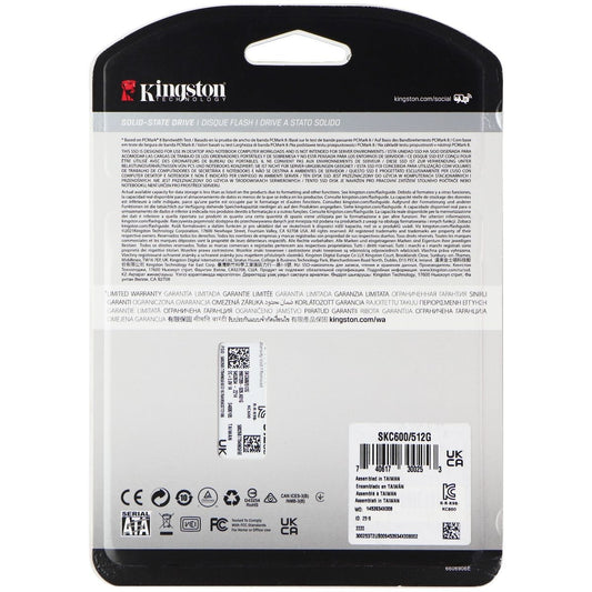 Kingston KC600 512GB 2.5 Inch SATA3 Solid State Drive (3D TLC) Digital Storage - Solid State Drives Kingston    - Simple Cell Bulk Wholesale Pricing - USA Seller