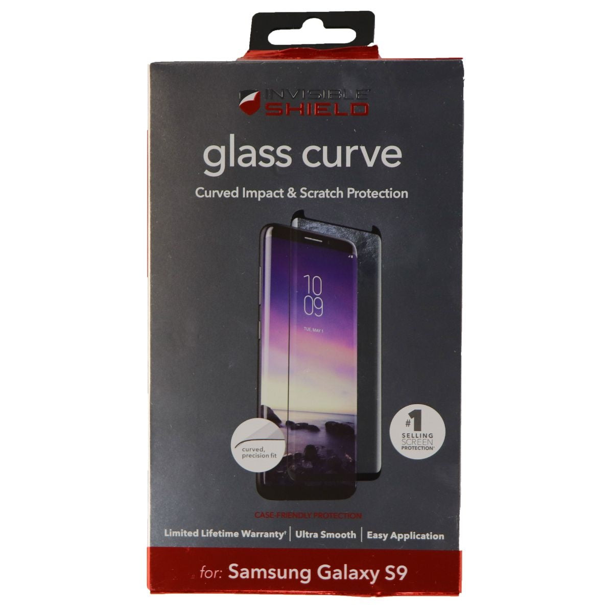 ZAGG Invisible Shield Curved Glass for Samsung Galaxy S9 - Clear/Case Friendly Cell Phone - Screen Protectors Zagg    - Simple Cell Bulk Wholesale Pricing - USA Seller