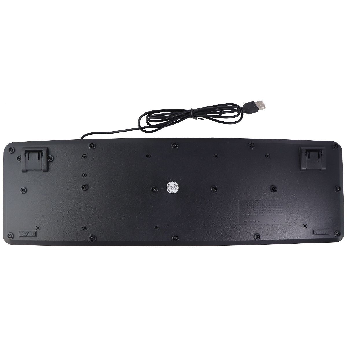 MICRO Multimedia USB Slim Keyboard for PC Windows & More - Black ...