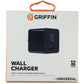 Griffin Universal Wall Charger (12W/2.4 Amps) - Black Cell Phone - Chargers & Cradles Griffin    - Simple Cell Bulk Wholesale Pricing - USA Seller