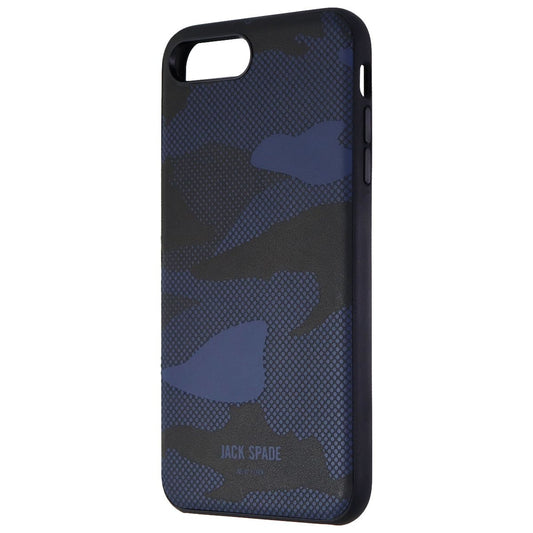 Jack Spade Co-mold Inlay Case for iPhone 8 Plus & 7 Plus - Camo Blue Leather Cell Phone - Cases, Covers & Skins Jack Spade    - Simple Cell Bulk Wholesale Pricing - USA Seller
