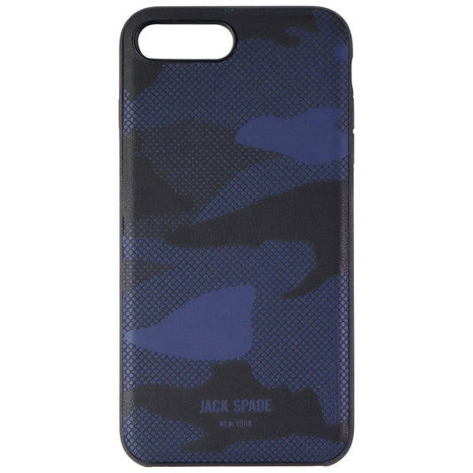 Jack Spade Co-mold Inlay Case for iPhone 8 Plus & 7 Plus - Camo Blue Leather Cell Phone - Cases, Covers & Skins Jack Spade    - Simple Cell Bulk Wholesale Pricing - USA Seller