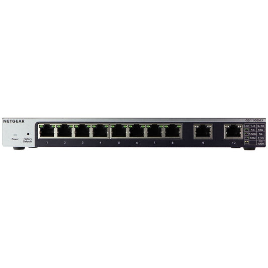 NETGEAR 10-Port Gigabit/10G Ethernet Plus Switch (GS110EMX) Networking - Network Switches Netgear    - Simple Cell Bulk Wholesale Pricing - USA Seller