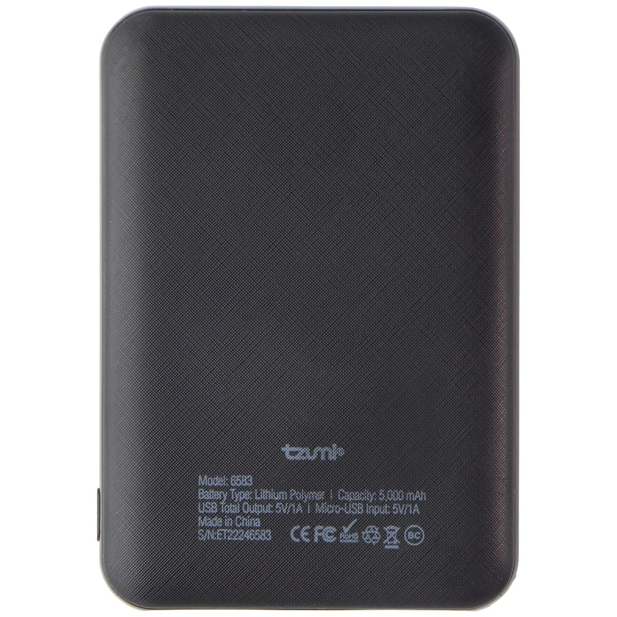 Tzumi Pocket Juice 5000mAh Portable Dual Port USB Charger Battery - Black Cell Phone - Chargers & Cradles TZUMI    - Simple Cell Bulk Wholesale Pricing - USA Seller