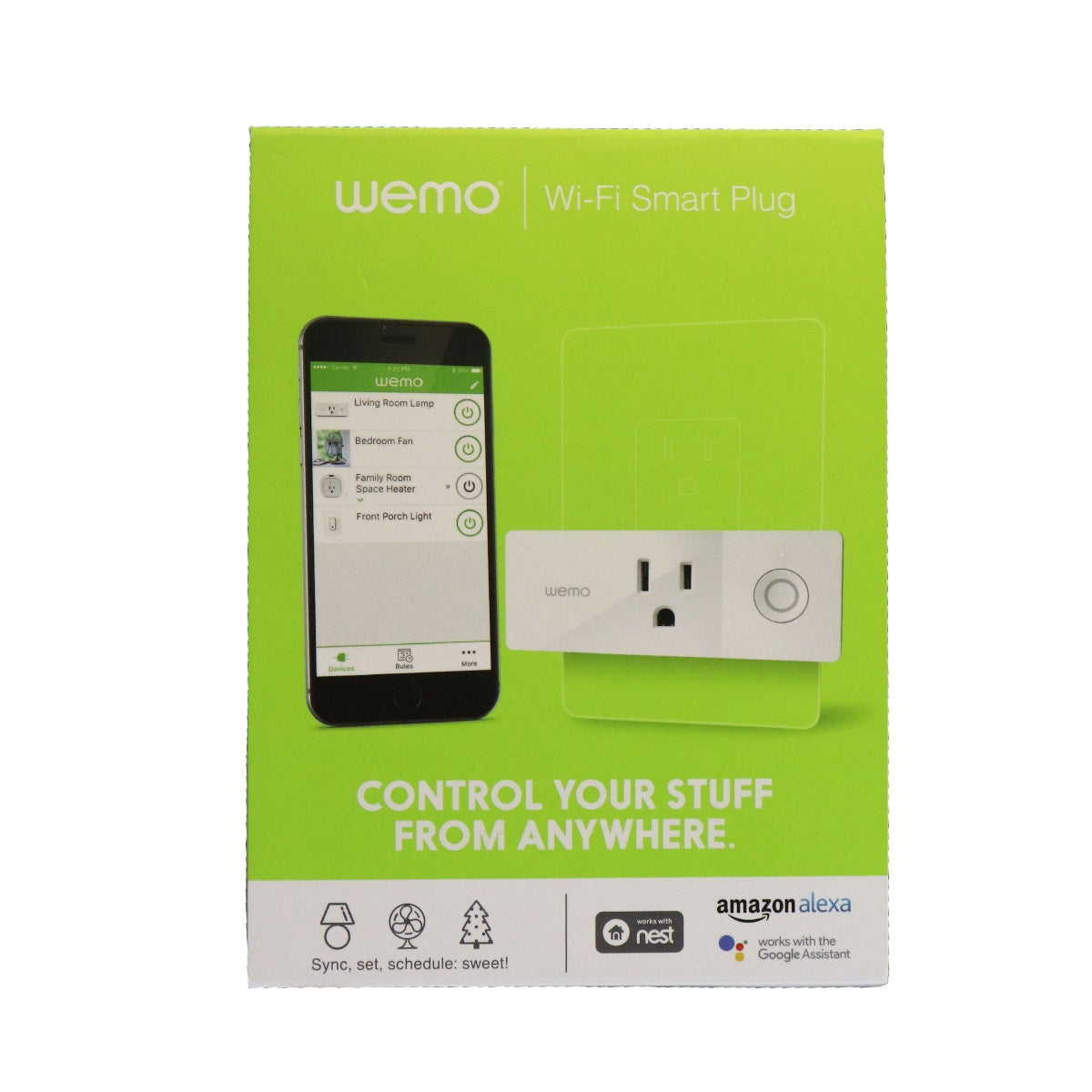 Wemo Mini Smart Plug, Wi-Fi Enabled,for Nest, Amazon Alexa, and Google Assistant Cell Phone - Chargers & Cradles WeMo    - Simple Cell Bulk Wholesale Pricing - USA Seller