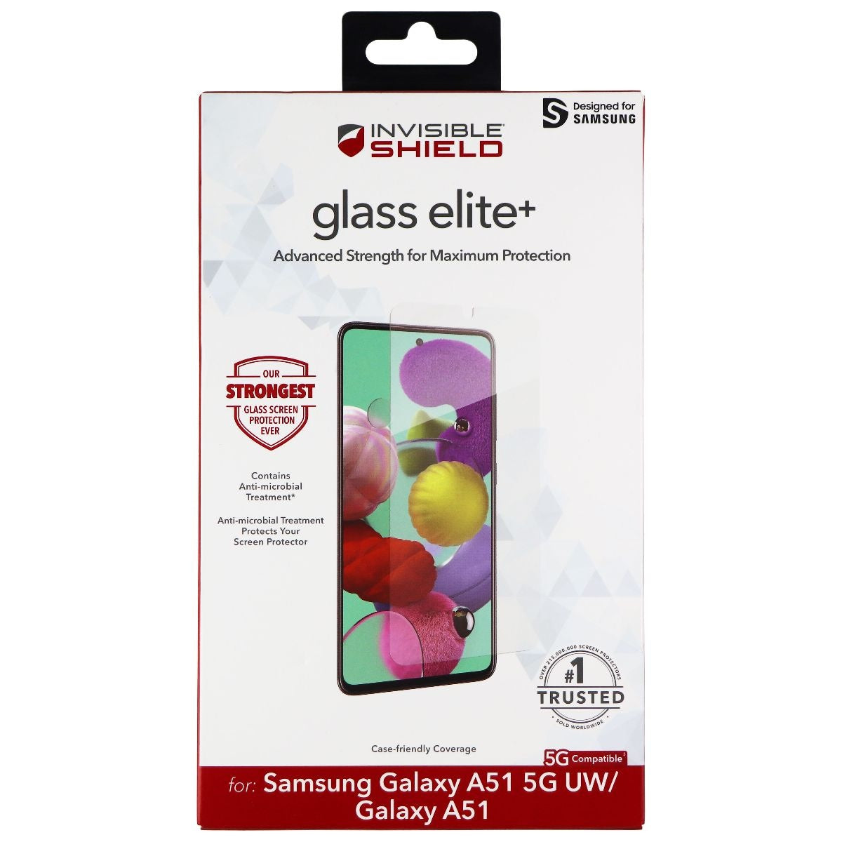 ZAGG InvisibleShield (Glass Elite+) for Samsung Galaxy A51 5G UW / A51 - Clear Cell Phone - Screen Protectors Zagg    - Simple Cell Bulk Wholesale Pricing - USA Seller