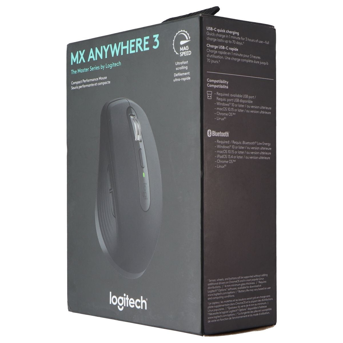 Logitech MX Anywhere 3 Compact Performance Wireless Mouse - Graphite Keyboards/Mice - Keyboard & Mouse Bundles Logitech    - Simple Cell Bulk Wholesale Pricing - USA Seller