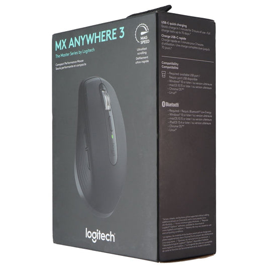 Logitech MX Anywhere 3 Compact Performance Wireless Mouse - Graphite Keyboards/Mice - Keyboard & Mouse Bundles Logitech    - Simple Cell Bulk Wholesale Pricing - USA Seller