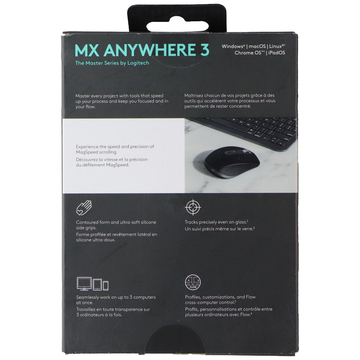 Logitech MX Anywhere 3 Compact Performance Wireless Mouse - Graphite Keyboards/Mice - Keyboard & Mouse Bundles Logitech    - Simple Cell Bulk Wholesale Pricing - USA Seller