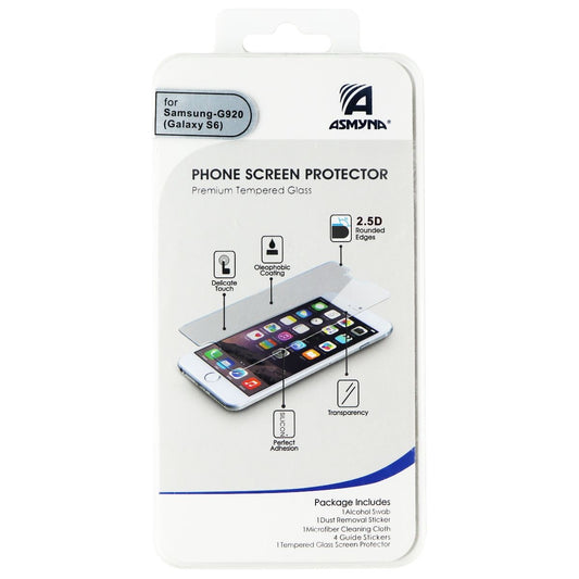 Asmyna Tempered Glass Screen Protector for Samsung Galaxy S6 - Clear Cell Phone - Screen Protectors Asmyna    - Simple Cell Bulk Wholesale Pricing - USA Seller