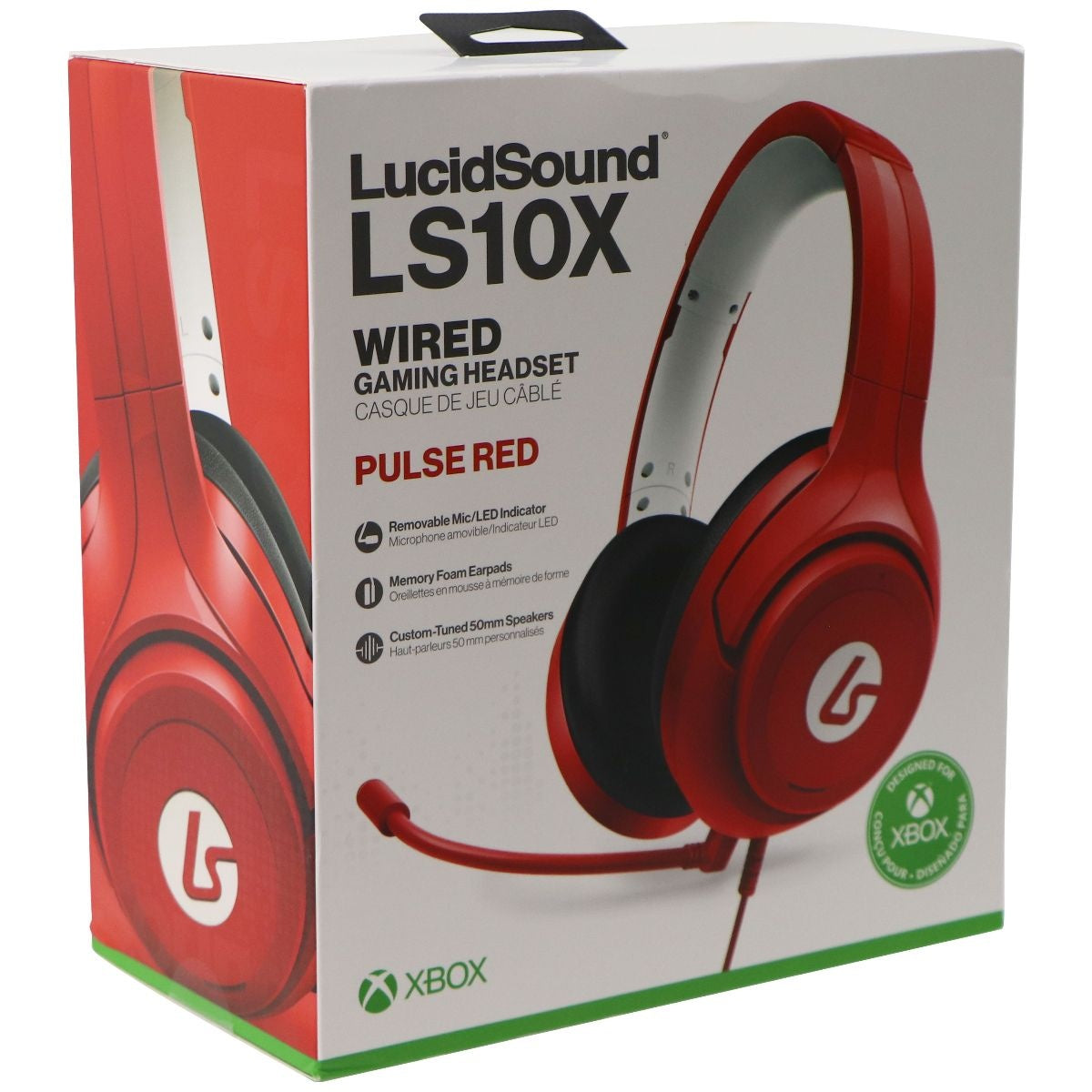 LucidSound LS10X Wired Gaming Headset with Microphone - Pulse Red Portable Audio - Headphones LucidSound    - Simple Cell Bulk Wholesale Pricing - USA Seller