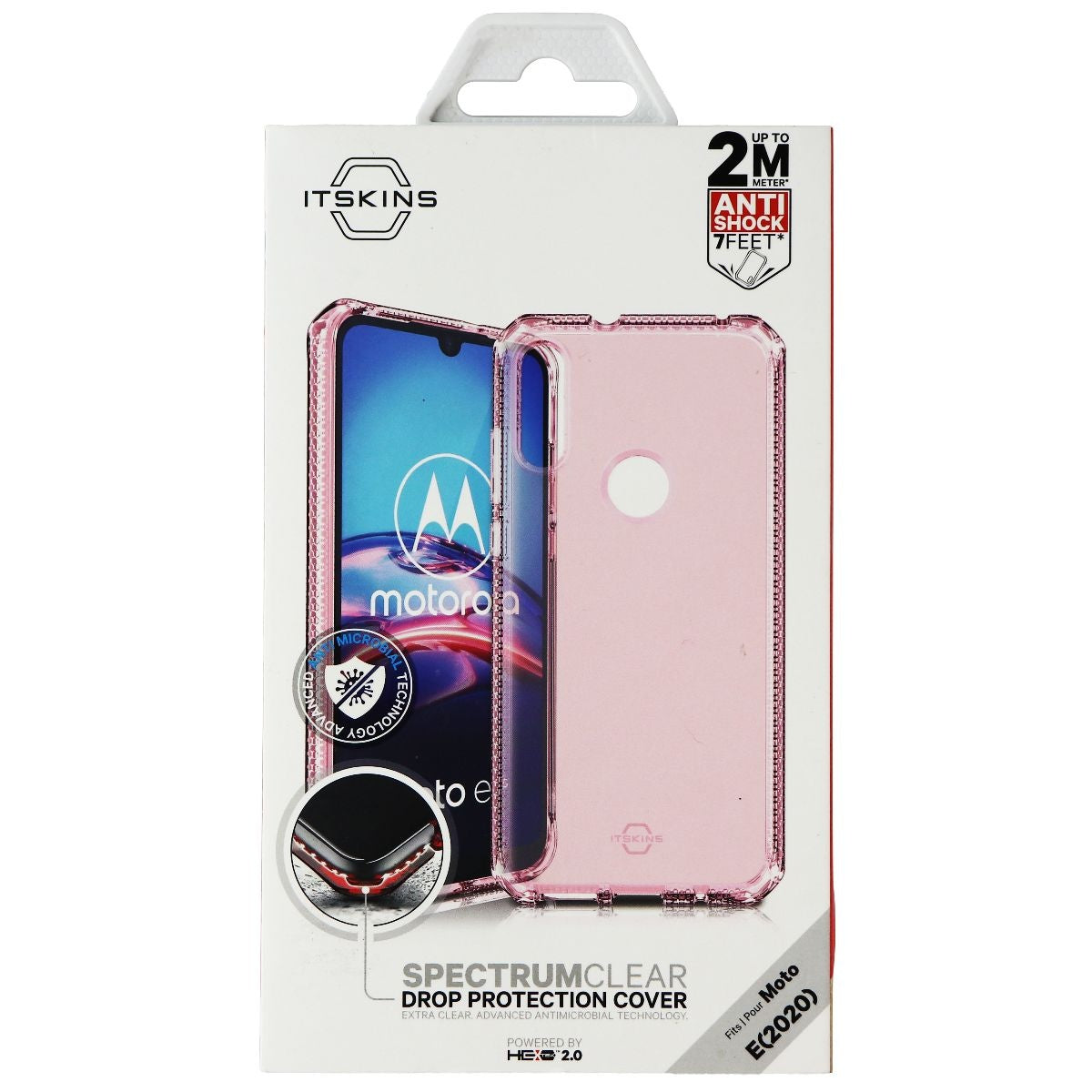 ITSKINS Spectrum Clear Protective Case for Motorola Moto E (2020) - Light Pink Cell Phone - Cases, Covers & Skins ITSKINS    - Simple Cell Bulk Wholesale Pricing - USA Seller