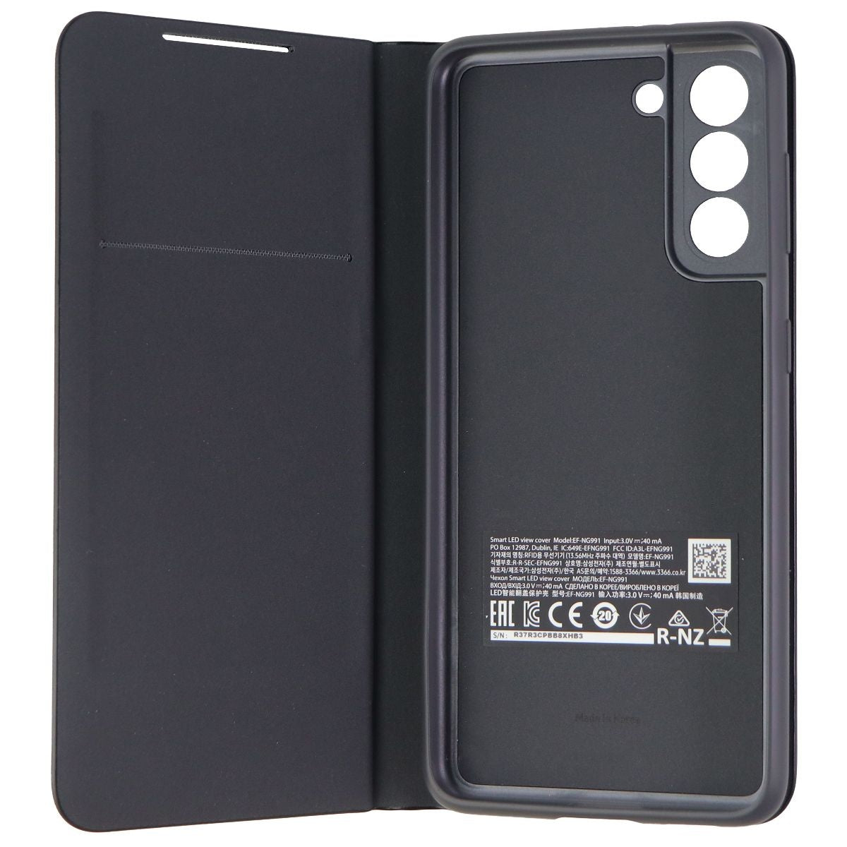 Samsung Official LED Wallet Cover for Samsung Galaxy S21 / S21 5G - Black Cell Phone - Cases, Covers & Skins Samsung Electronics    - Simple Cell Bulk Wholesale Pricing - USA Seller