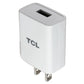 TCL (5V/2A) Single USB Wall Charger Travel Adapter - White (UC13US) Cell Phone - Chargers & Cradles TCL    - Simple Cell Bulk Wholesale Pricing - USA Seller