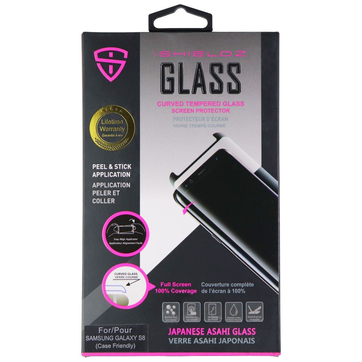 iShieldz Curved Tempered Glass Screen Protector for Samsung Galaxy S8 - Clear Cell Phone - Screen Protectors iShieldz    - Simple Cell Bulk Wholesale Pricing - USA Seller