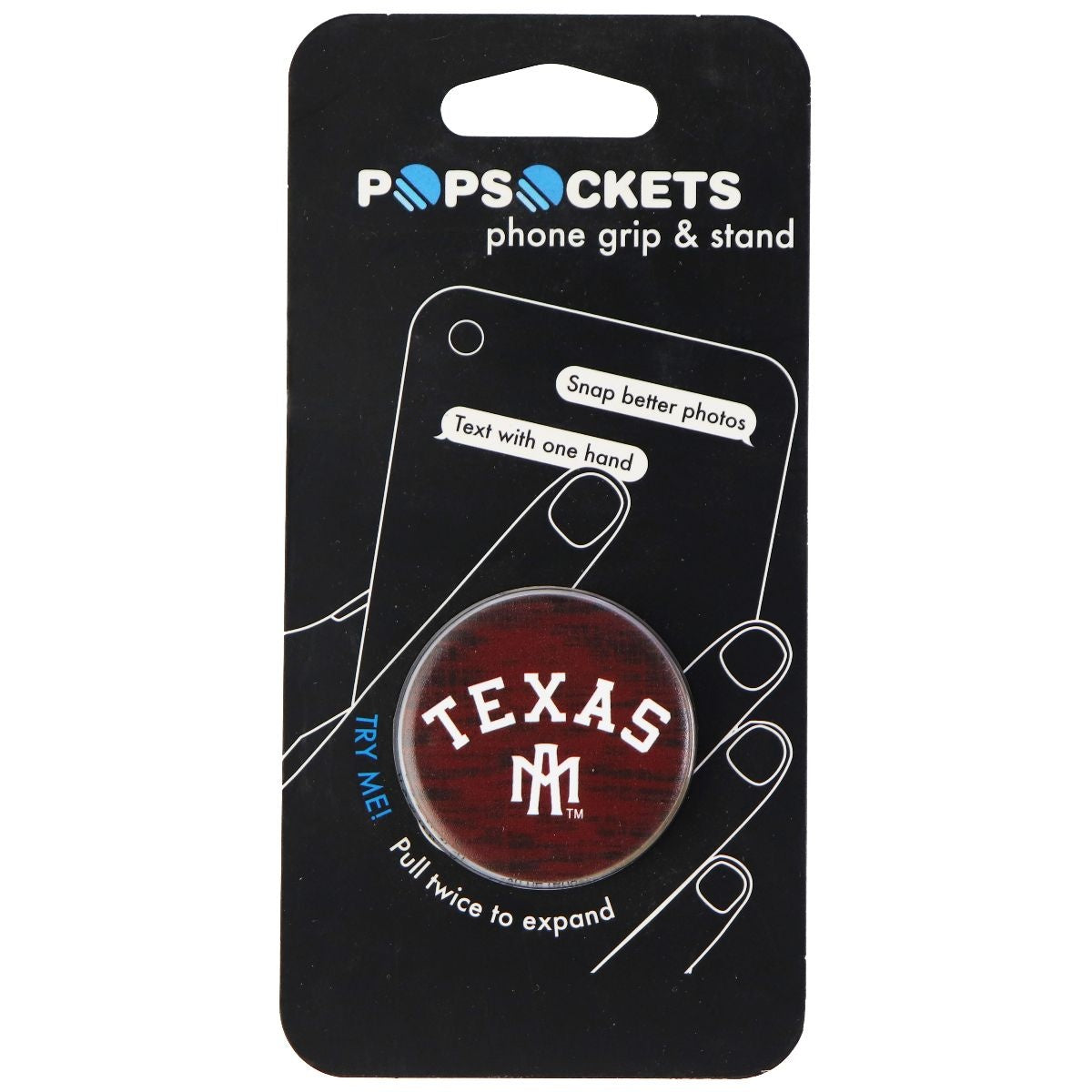 PopSockets: Collapsible Grip & Stand for Phones and Tablets - Texas A&M Cell Phone - Mounts & Holders PopSockets    - Simple Cell Bulk Wholesale Pricing - USA Seller