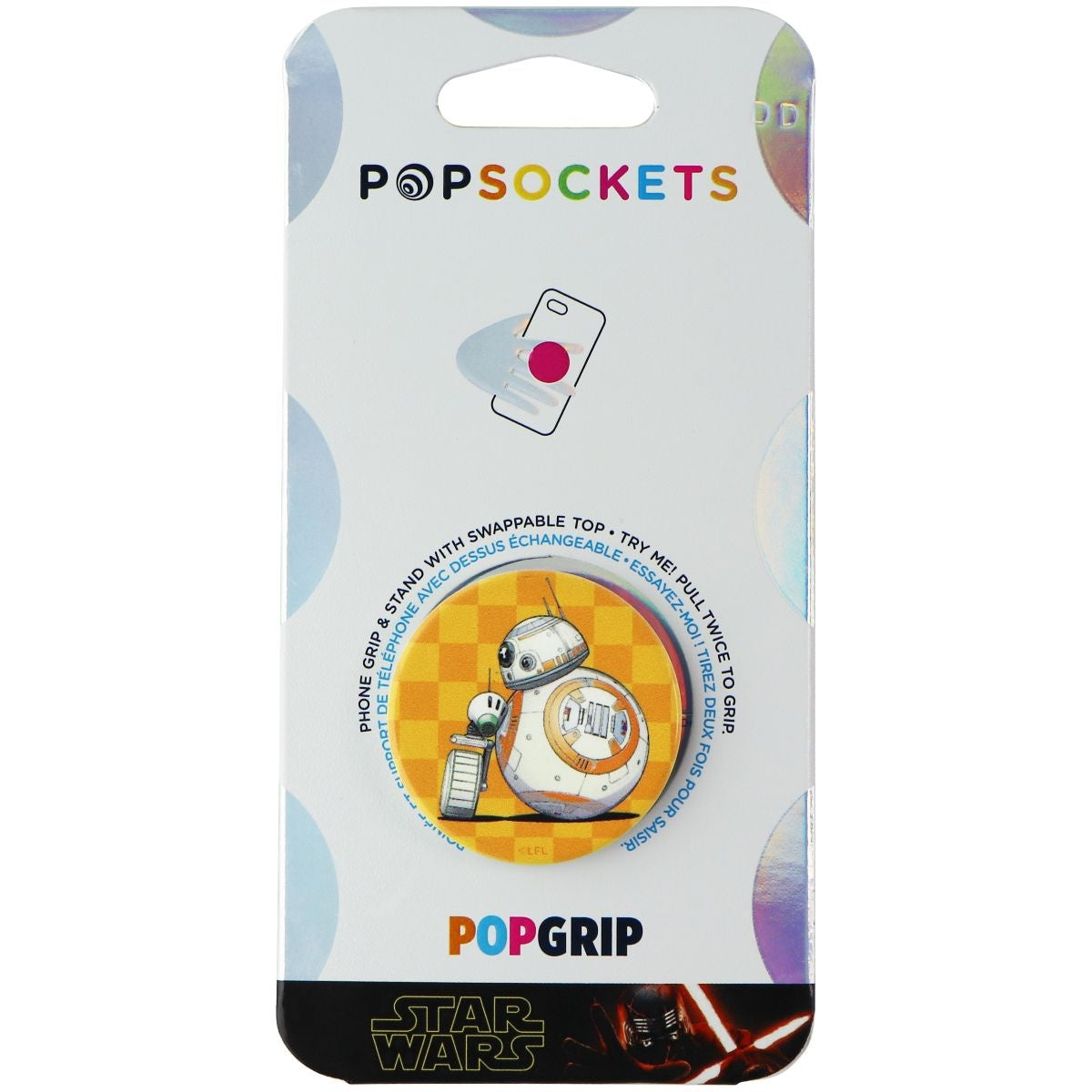 PopSockets Swappable Grip for Phones - Star Wars BB-8 & D.O. Cell Phone - Mounts & Holders PopSockets    - Simple Cell Bulk Wholesale Pricing - USA Seller