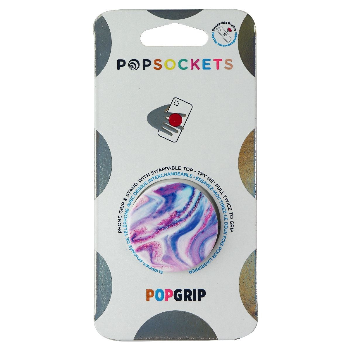 PopSockets: PopGrip with Swappable Top - Dreamy Galaxy Swirl Cell Phone - Mounts & Holders PopSockets    - Simple Cell Bulk Wholesale Pricing - USA Seller
