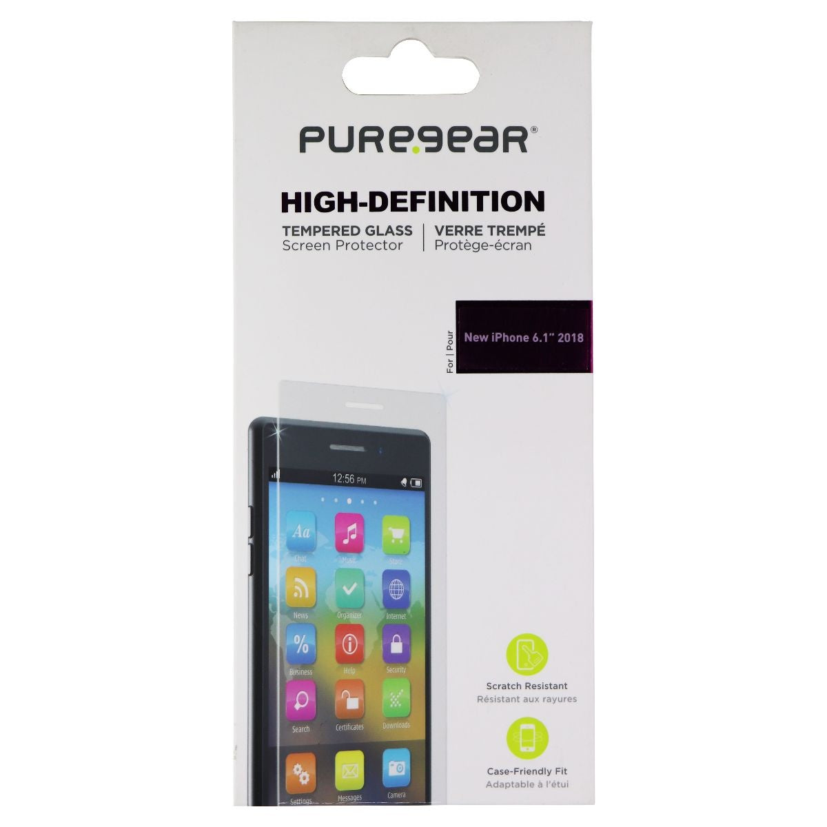 PureGear High-Definition Tempered Glass for Apple iPhone XR - Clear Cell Phone - Screen Protectors PureGear    - Simple Cell Bulk Wholesale Pricing - USA Seller