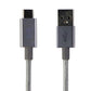 PureGear Braided USB-A to Apple MFI 6ft. Charging Cable - Metallic Space Gray Cell Phone - Cables & Adapters PureGear    - Simple Cell Bulk Wholesale Pricing - USA Seller
