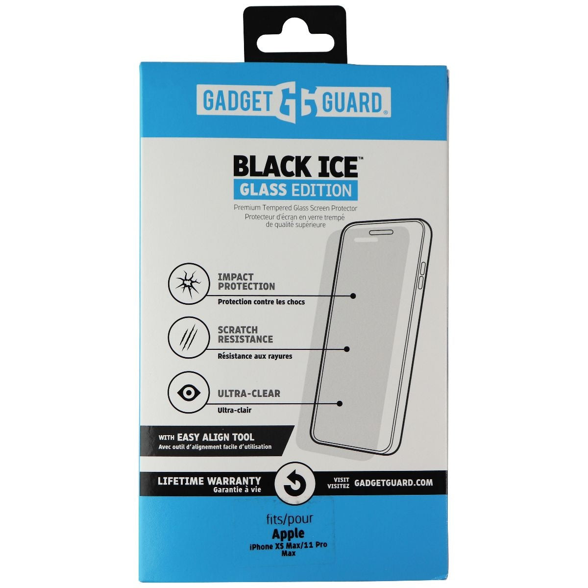 Gadget Guard Black Ice Glass Edition for Apple iPhone 11 Pro Max / Xs Max Cell Phone - Screen Protectors Gadget Guard    - Simple Cell Bulk Wholesale Pricing - USA Seller