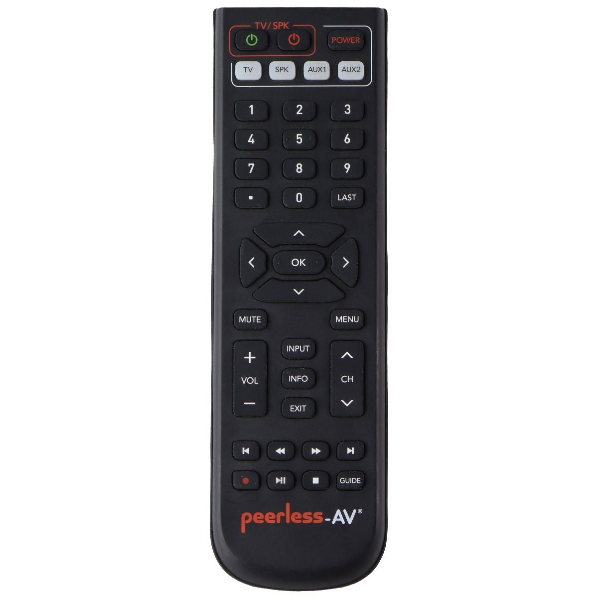 Peerless-AV Outdoor-Rated Learning Remote - Black (410-0332) TV, Video & Audio Accessories - Remote Controls Peerless    - Simple Cell Bulk Wholesale Pricing - USA Seller