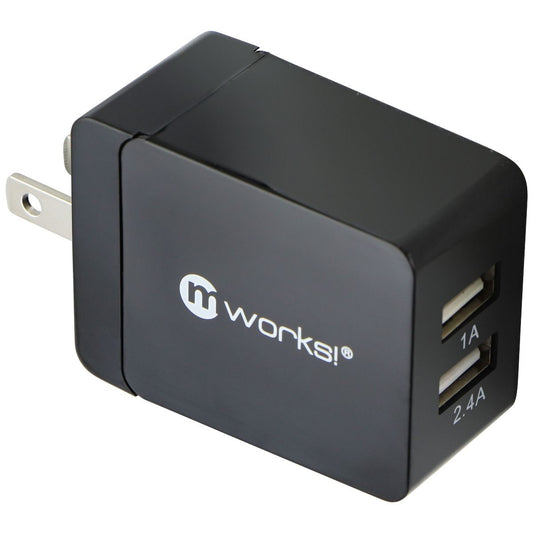 mworks! mPOWER! Dual Port (5V/3.4A) USB Travel Wall Charger - Black Cell Phone - Chargers & Cradles mWorks!    - Simple Cell Bulk Wholesale Pricing - USA Seller