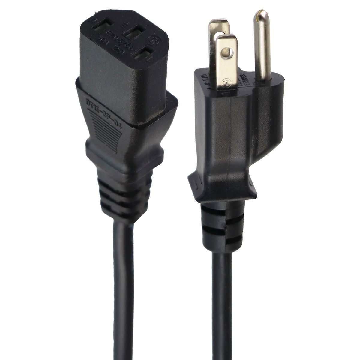 Computer Power Supply Cable (DTII-3P-11) - Black Computer/Network - Plugs, Jacks & Wall Plates Unbranded    - Simple Cell Bulk Wholesale Pricing - USA Seller