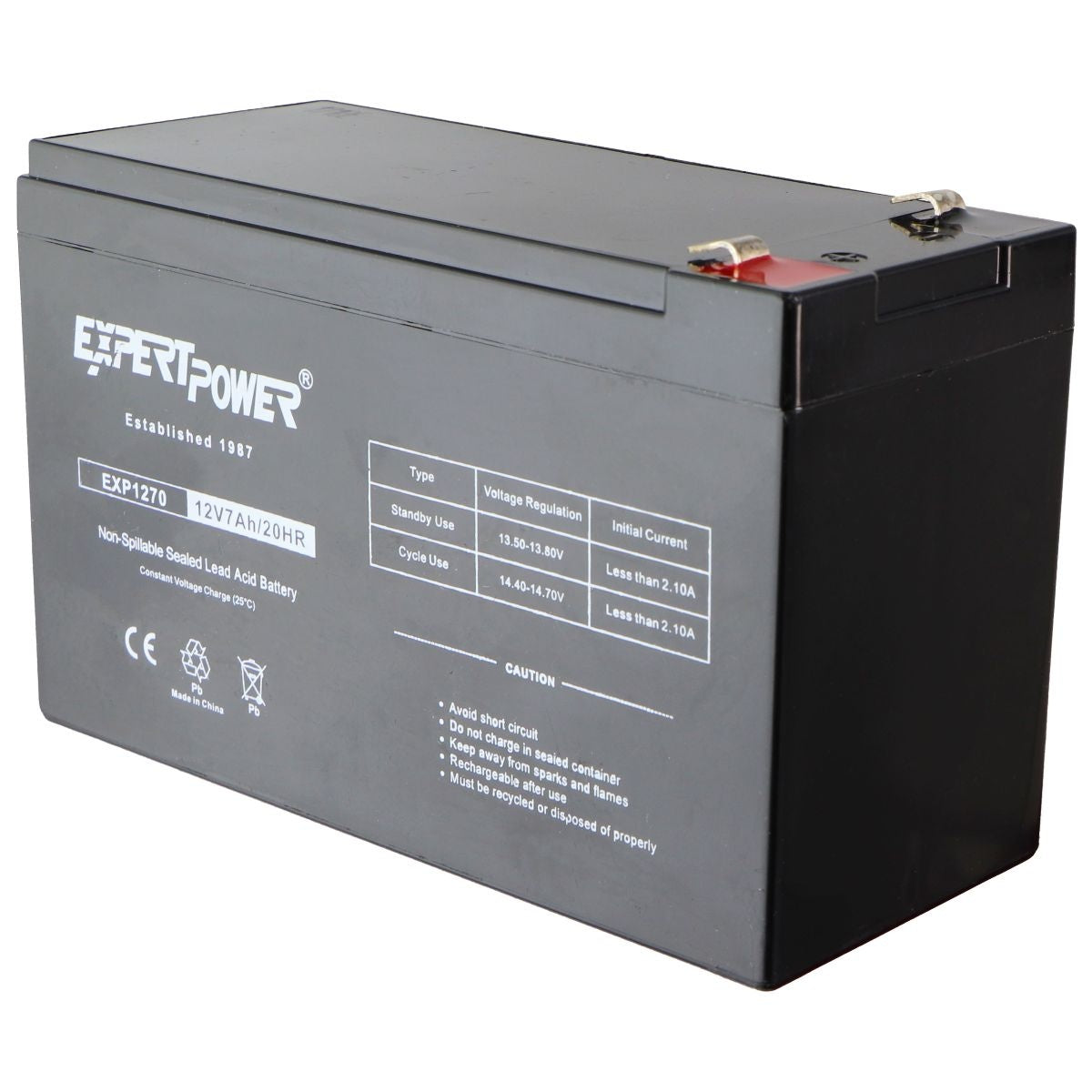 Expert Power EXP1270 (12V/7Ah/20hr) General Purpose VRLA Battery Computer Parts - Power Supplies Expert Power    - Simple Cell Bulk Wholesale Pricing - USA Seller