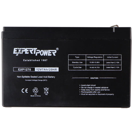 Expert Power EXP1270 (12V/7Ah/20hr) General Purpose VRLA Battery Computer Parts - Power Supplies Expert Power    - Simple Cell Bulk Wholesale Pricing - USA Seller