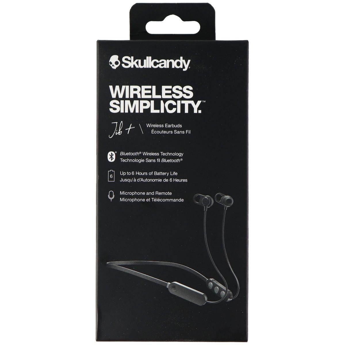 Skullcandy Jib+ Wireless In-Ear Bluetooth Headphones - Black Portable Audio - Headphones Skullcandy    - Simple Cell Bulk Wholesale Pricing - USA Seller