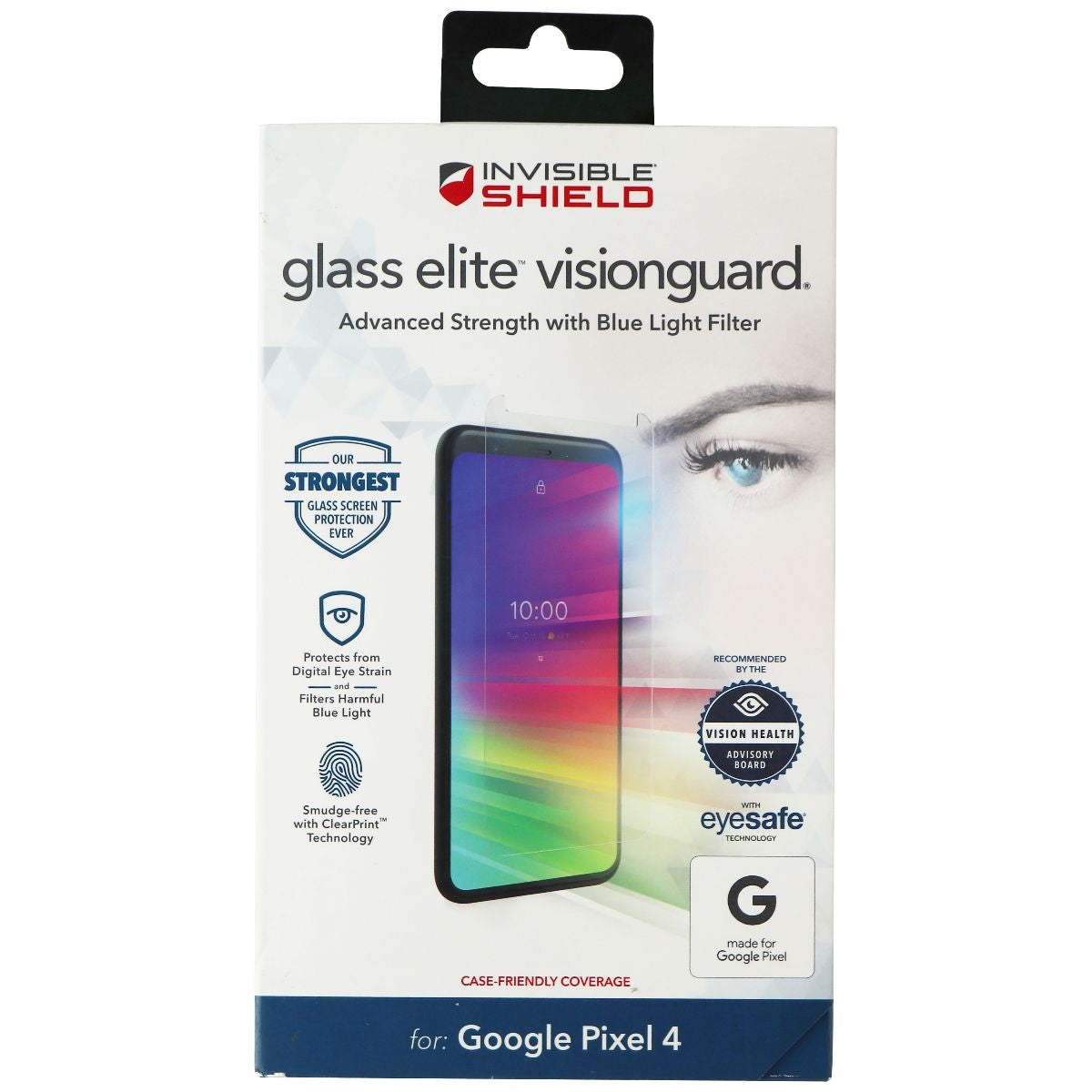 ZAGG (Glass Elite VisionGuard) Screen Protector for Google Pixel 4 Cell Phone - Screen Protectors Zagg    - Simple Cell Bulk Wholesale Pricing - USA Seller
